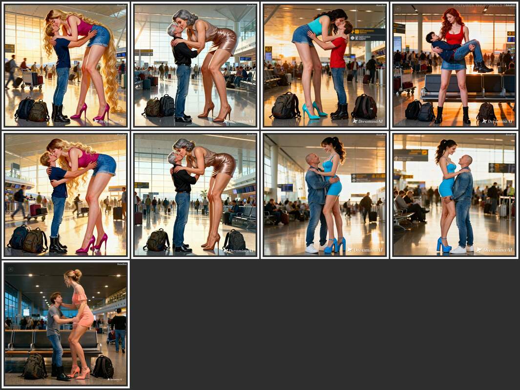 DreaminaAi - Tender And Tall At The Terminal - AI-Generated Adult Art
