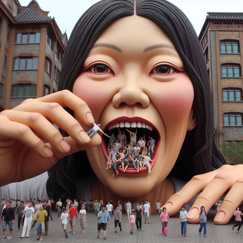Greyhorse1964 - Chinese giantess - Animated - AI-Generated Adult Art