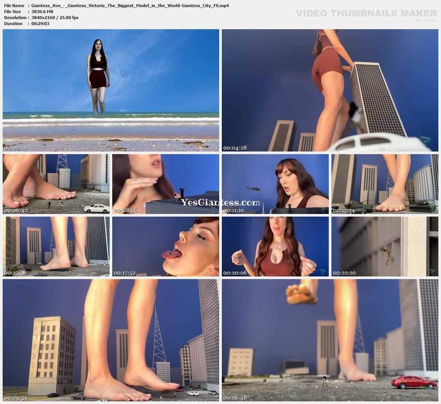 Giantess Ave - Giantess Victoria The Biggest Model in the World-Giantess City FX