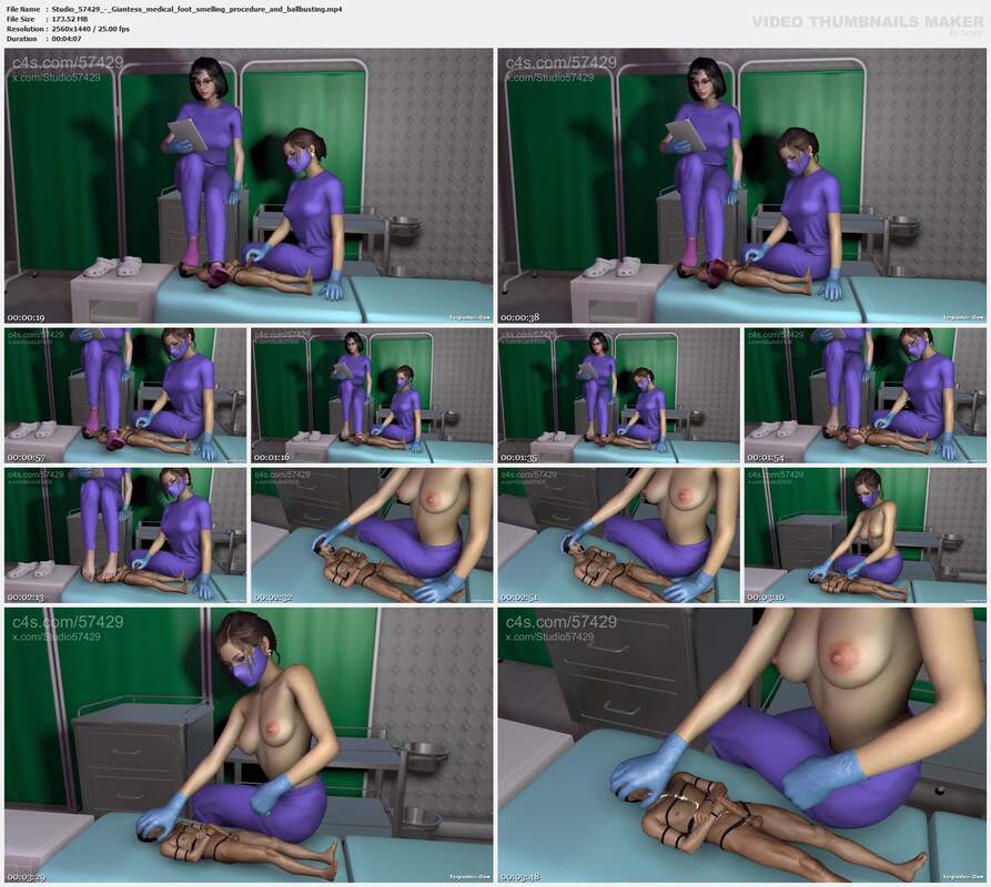 Studio 57429 - Giantess medical foot smelling procedure and ballbusting