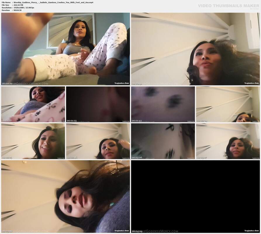 Worship Goddess Mercy - Sadistic Giantess Crushes You With Feet and Ass