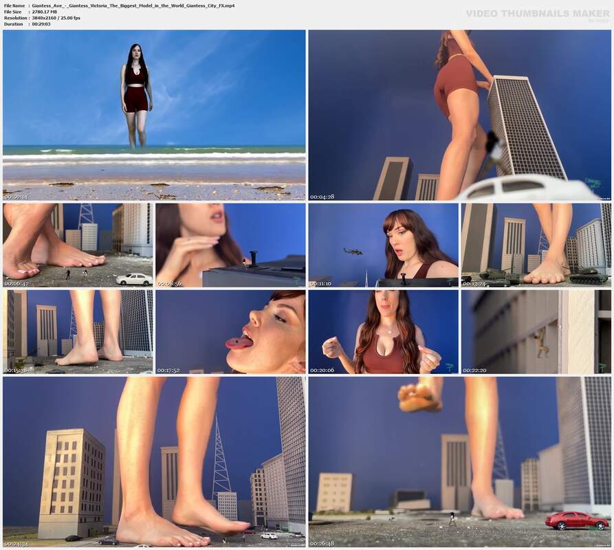 Giantess Ave - Giantess Victoria The Biggest Model in the World Giantess City FX