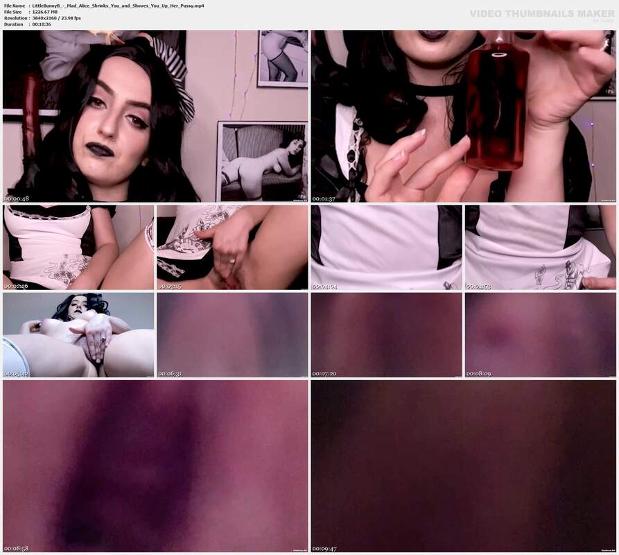 LittleBunnyB - Mad Alice Shrinks You and Shoves You Up Her Pussy