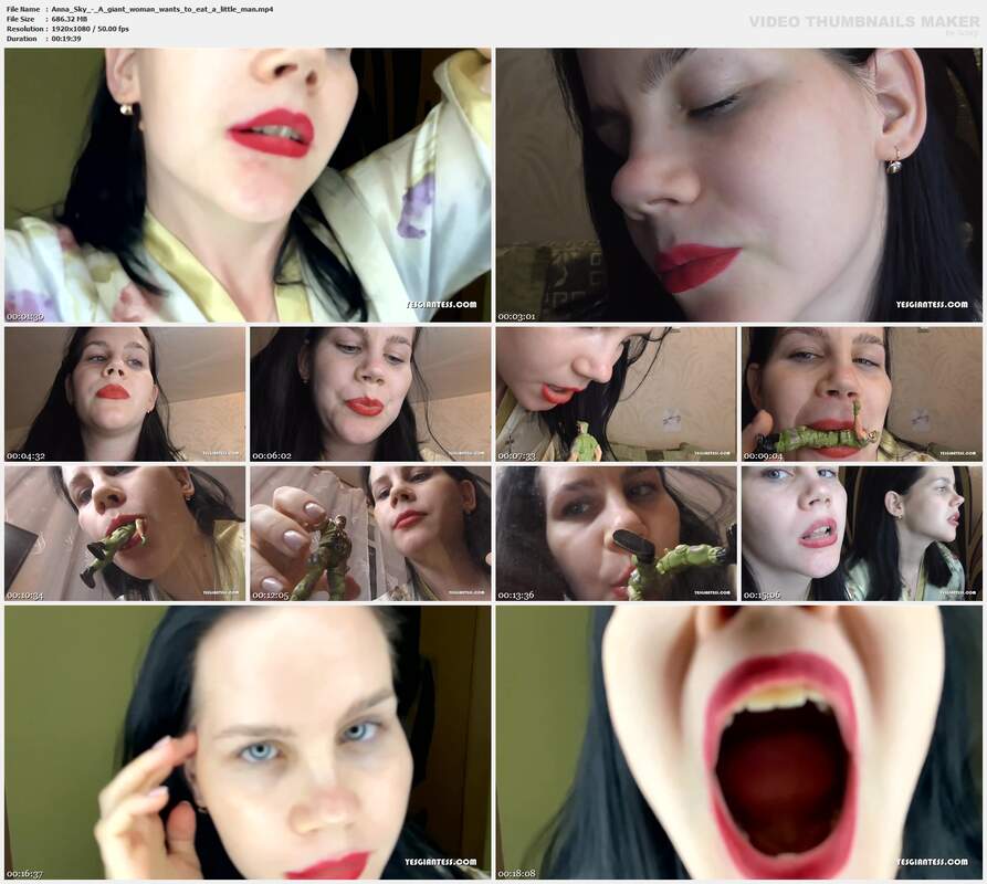 Anna Sky - A giant woman wants to eat a little man