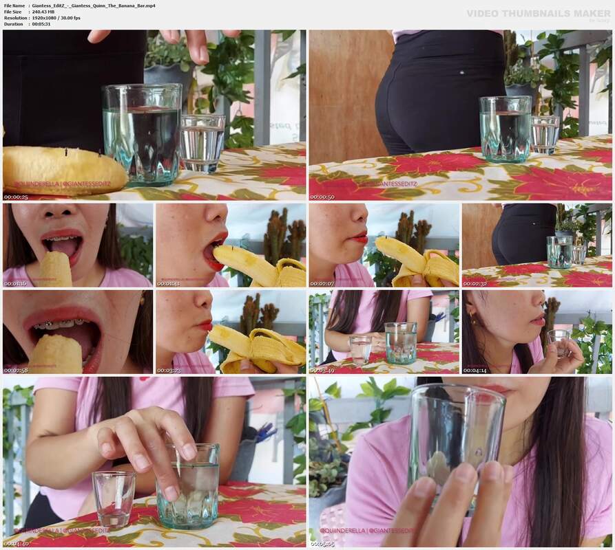Giantess EditZ - Giantess Quinn The Banana Bar