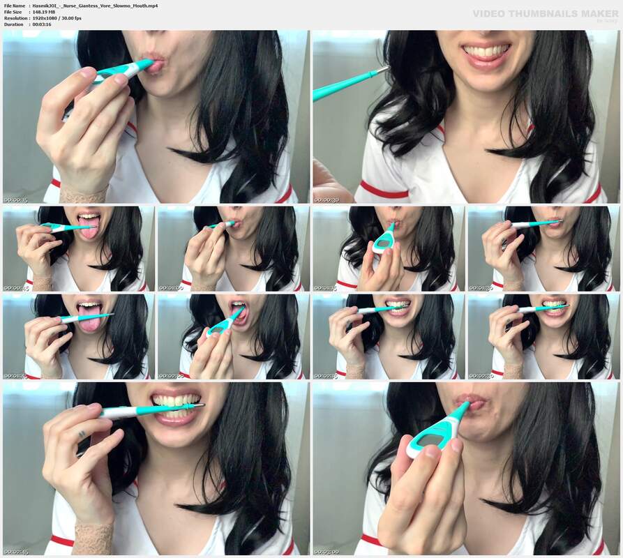 HasmikJOI - Nurse Giantess Vore Slowmo Mouth