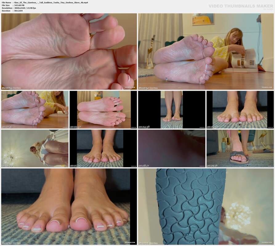 Rise Of The Giantess - Tall Goddess Tasha Tiny Useless Slave 4k