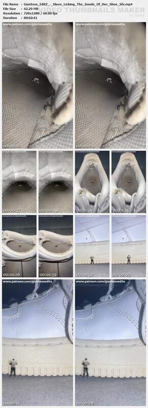 Giantess EditZ - Slave Licking The Insole Of Her Shoe Sfx