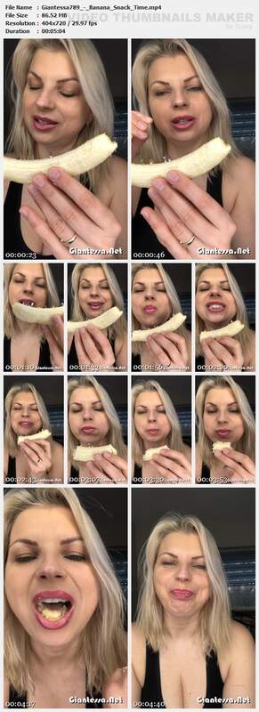 Giantessa789 - Banana Snack Time