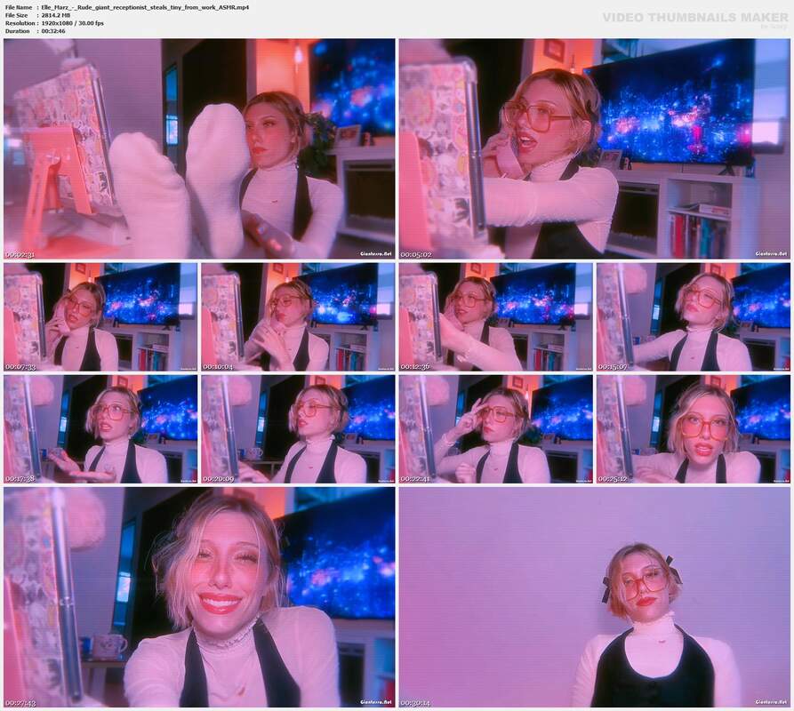 Elle Marz - Rude giant receptionist steals tiny from work ASMR