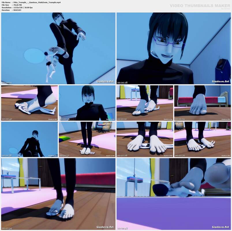 Mito Trample - Giantess MakiZenin Trample