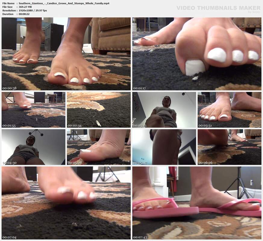 Southern Giantess - Candice Grows And Stomps Whole Family