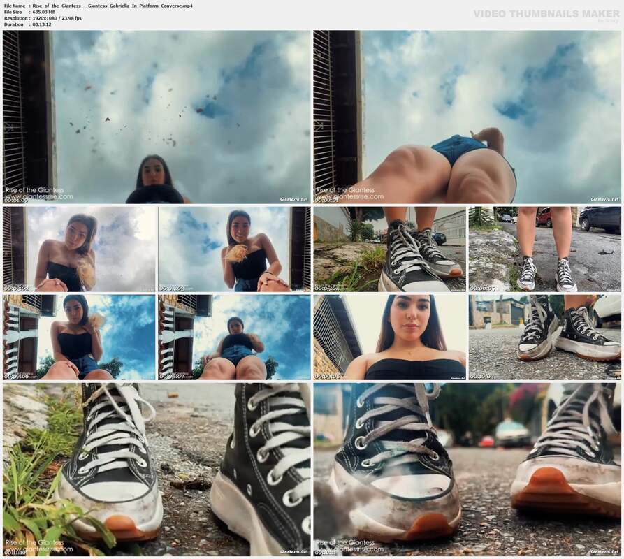 Rise of the Giantess - Giantess Gabriella In Platform Converse