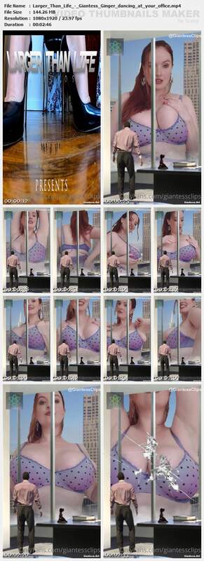 Larger Than Life - Giantess Ginger dancing at your office